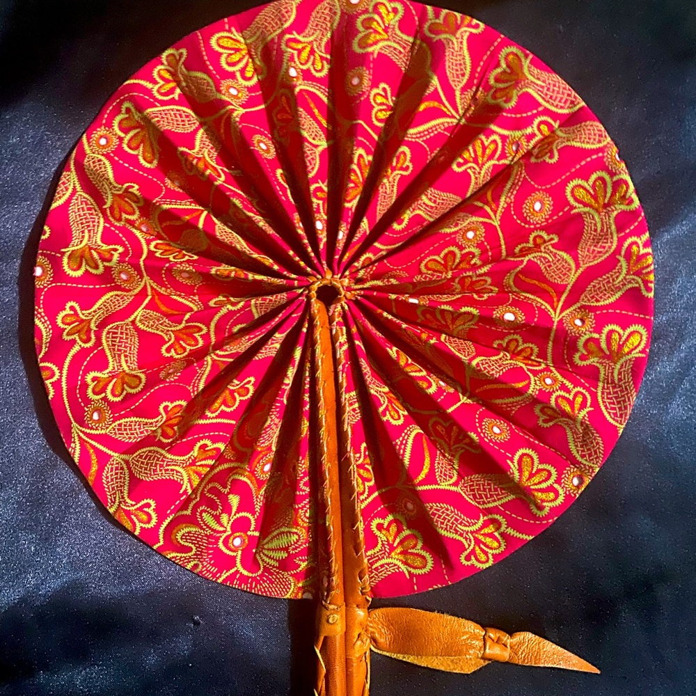 African Handmade Folding Fan
